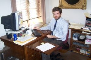 JL at his curatorial station