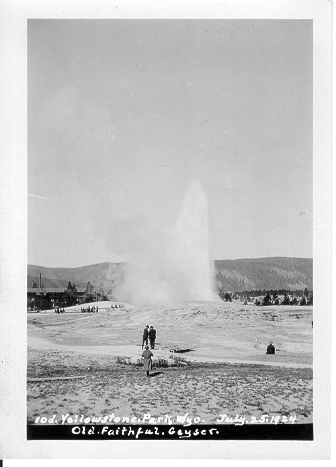 TC-10133 Old Faithful, Yellowstone National Park, July 25, 1924