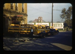 mobile-al-double-cola-trucks Trucks in front of the Double Cola Bottling Co. in Mobile, Alabama.