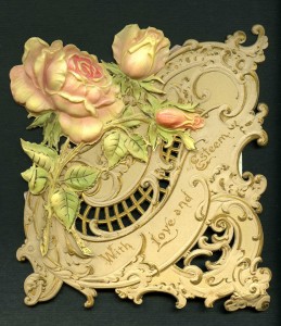 with love and esteem111 Victorian valentine belonging to Mrs. Austin Bartlett
