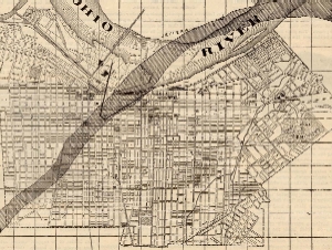 Map of Louisville, showing path of storm. Scientific American, April 12, 1890. Filson Library Collection