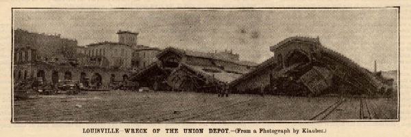 Wreck of the Union Depot.  Scientific American, April 12, 1890, New York. Filson Library Collection