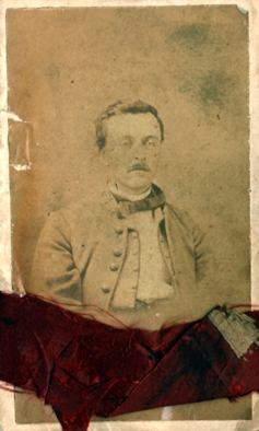 William S. Hawkins, April 1864. An inscription on the back reads "remains of our dear flag for which we fought and nobly died." All illustrations from the Tucker Family Papers and Tucker Family Photograph Collection
