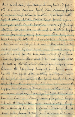 Col. William S. Hawkins to Lucy Tucker, 20 February 1864. Hawkins describes a recent dream. Filson Manuscript Collection