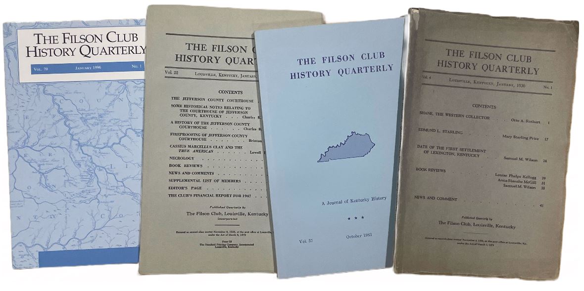 Image of Filson Club History Quarterly Editions