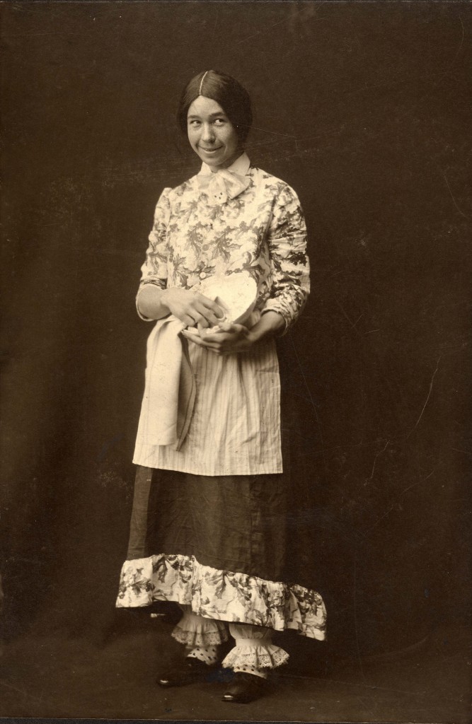 Cabell as "Margery Daw," Louisville Male High School Theater production, ca. 1901